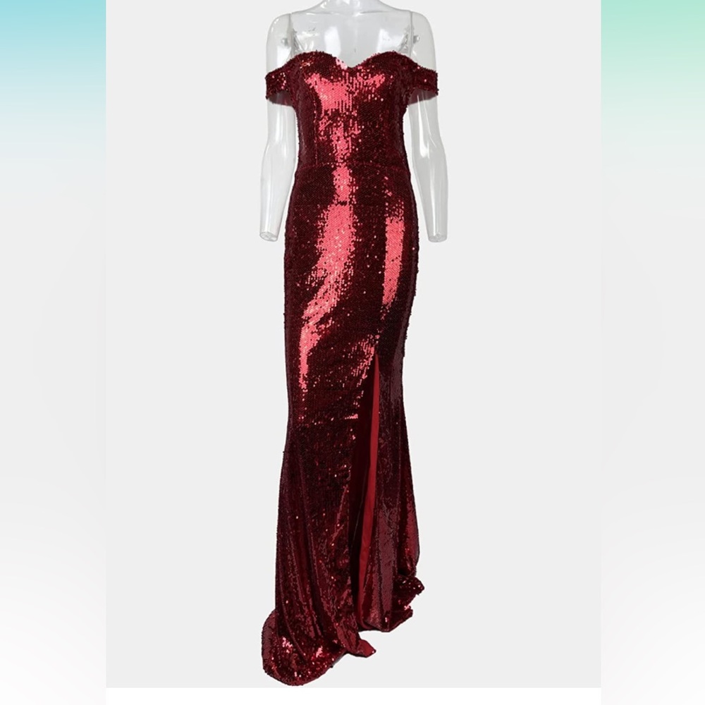Red Sequin Formal - image 4